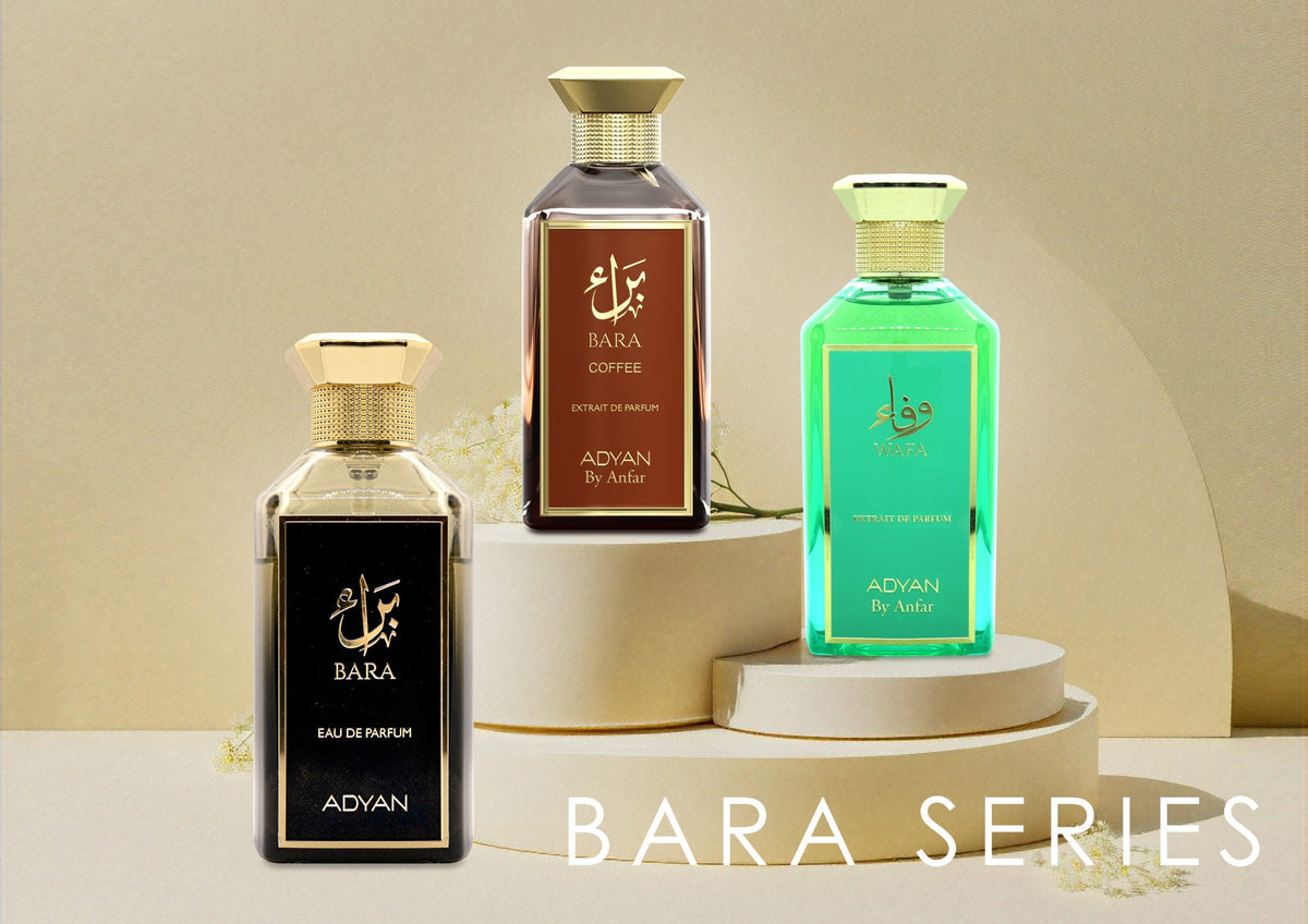 Bara by Adyan perfume collection – includes Bara, Bara Coffee, and Wafa