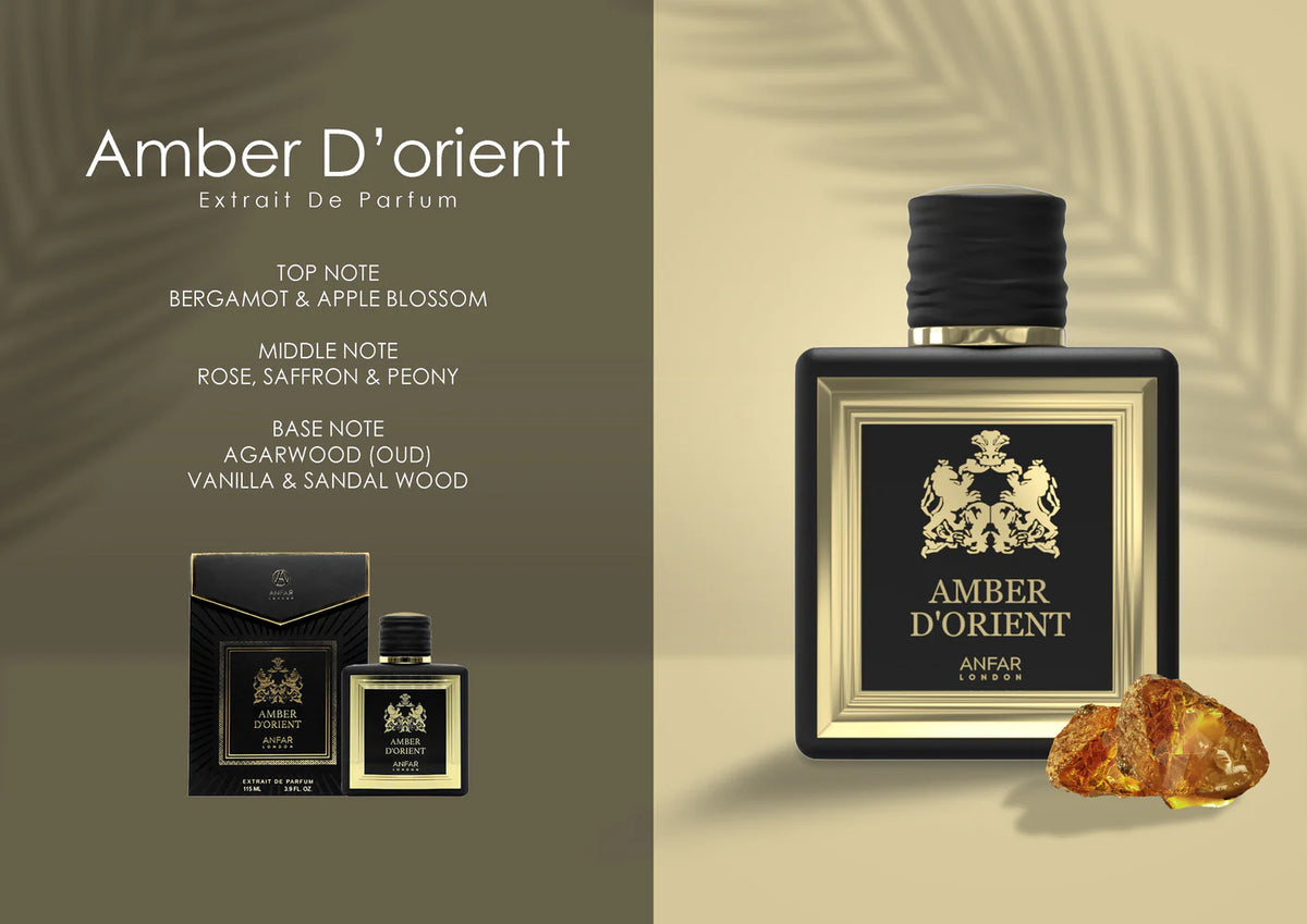 Bottle of Amber D’Orient by Anfar London – Eau de Parfum