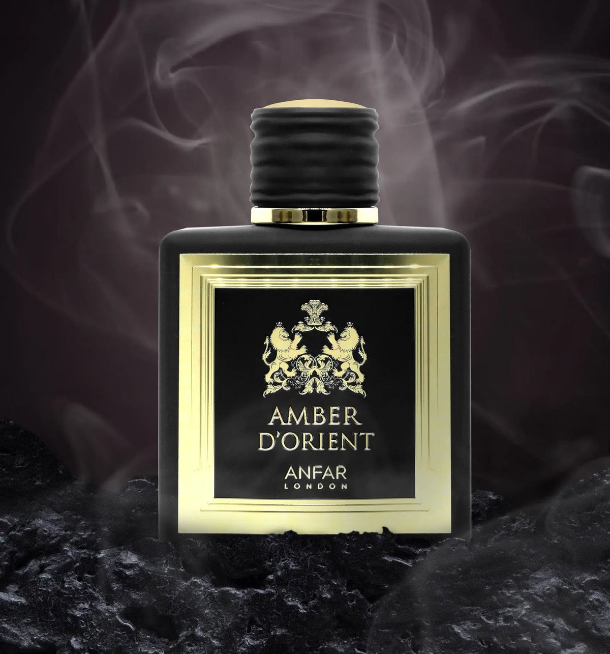 Bottle of  Louis Vuitton’s Ombre Nomade Alternative Amber D’Orient by Anfar London Parfum