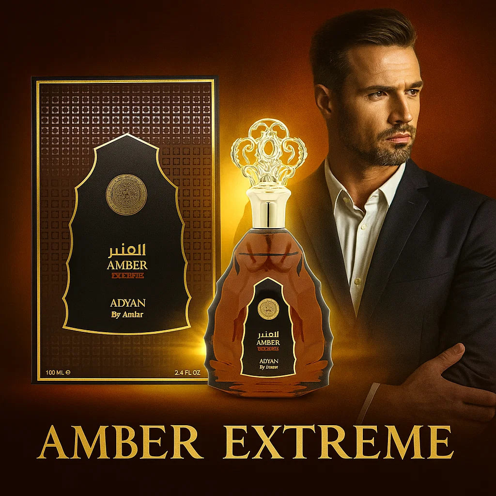 Amber Extreme by Adyan, a luxurious and affordable oud perfume. With notes of rose and amber, this long-lasting fragrance is a top choice for men and women.