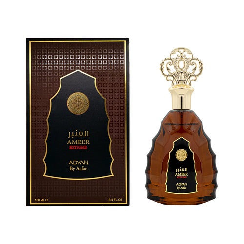 Amber Extreme by Adyan, a luxurious and affordable oud perfume. With notes of rose and amber, this long-lasting fragrance is a top choice for men and women.