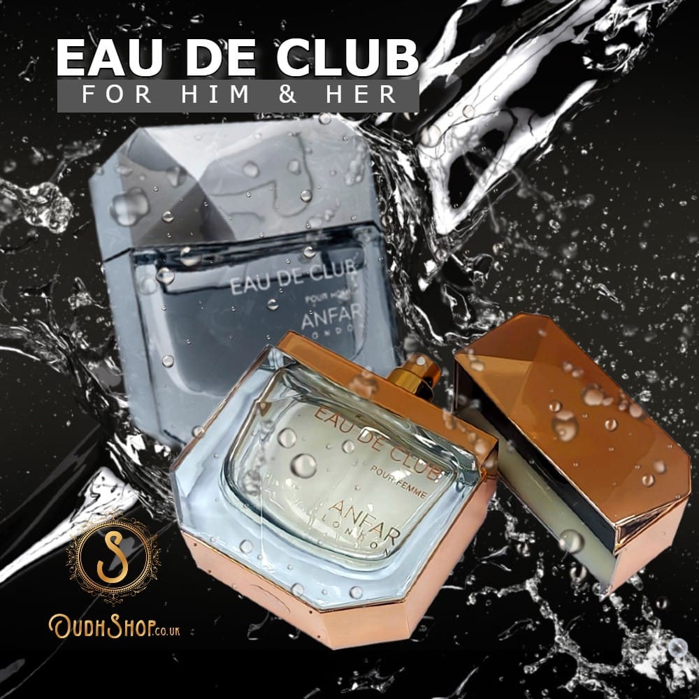 His & Her Perfume Set Eau De Club Duo Set by Anfar London an exclusive seductive his & her perfume set for couples.