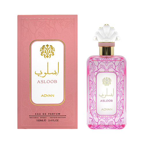 Asloob 100ML Eau de Parfum by Adyan – unisex oud fragrance bottle with luxury packaging, available at Oudh Shop UK