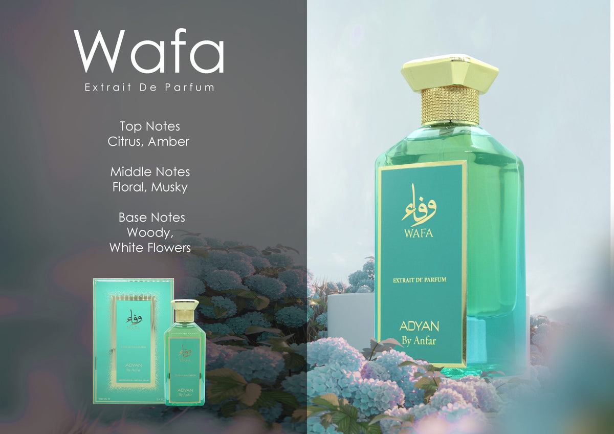arabian woody perfume Wafa by Adyan 100ml EDP – luxurious floral oud scent from Bara series