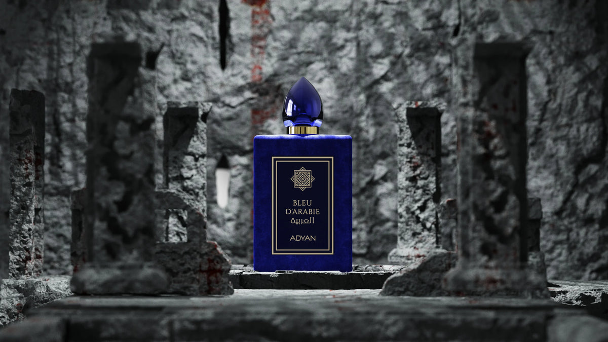 tea perfume bleu d'arabie perfume by adyan presntation