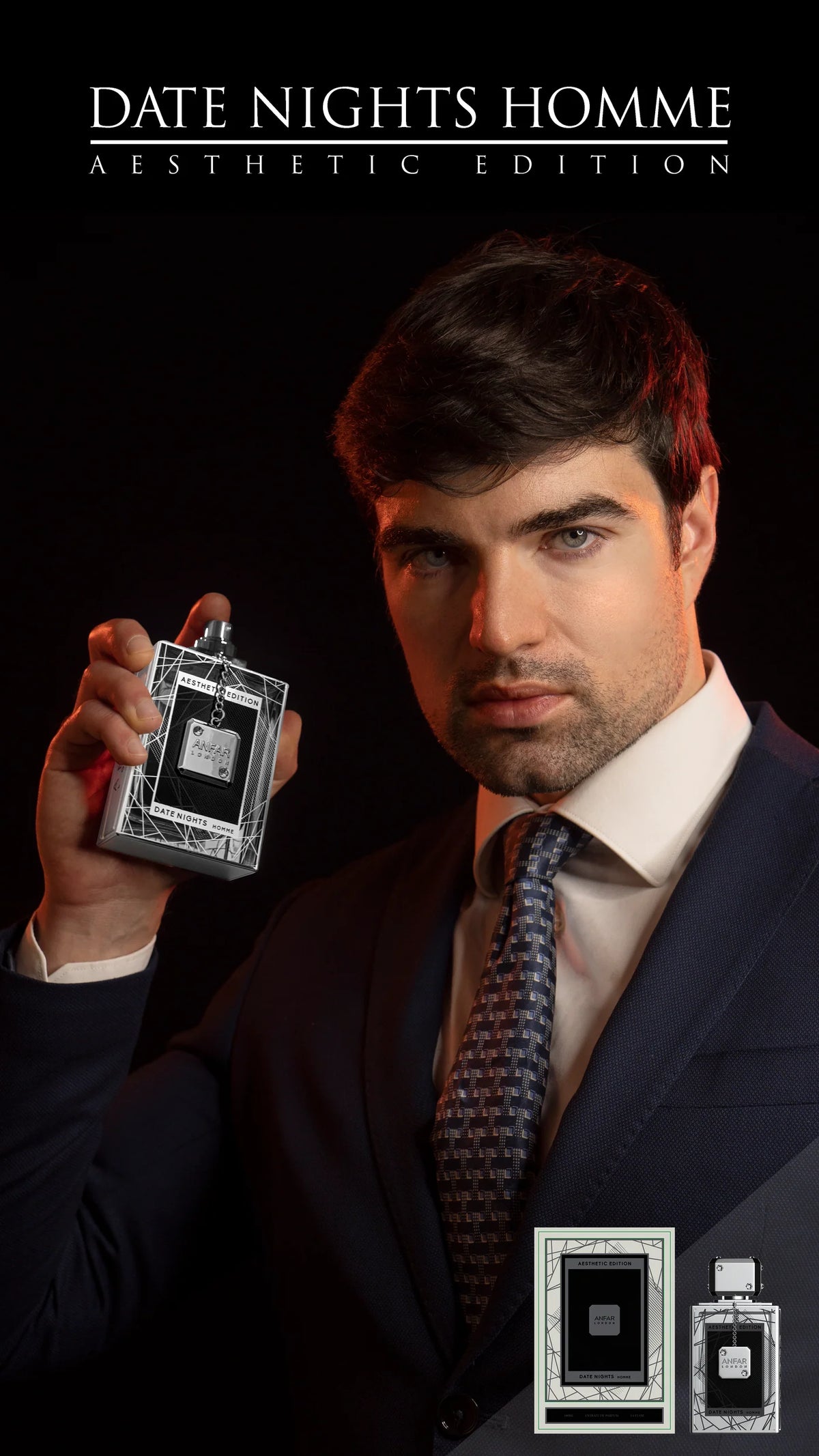 Date Nights Pour Homme extrait de parfum by Anfar London styled for men's grooming or gifting