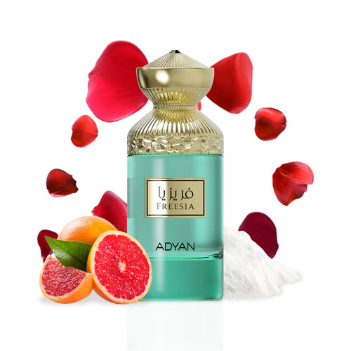 Soft Powdery Floral Perfume Freesia by Adyan Extrait de Parfum bottle
