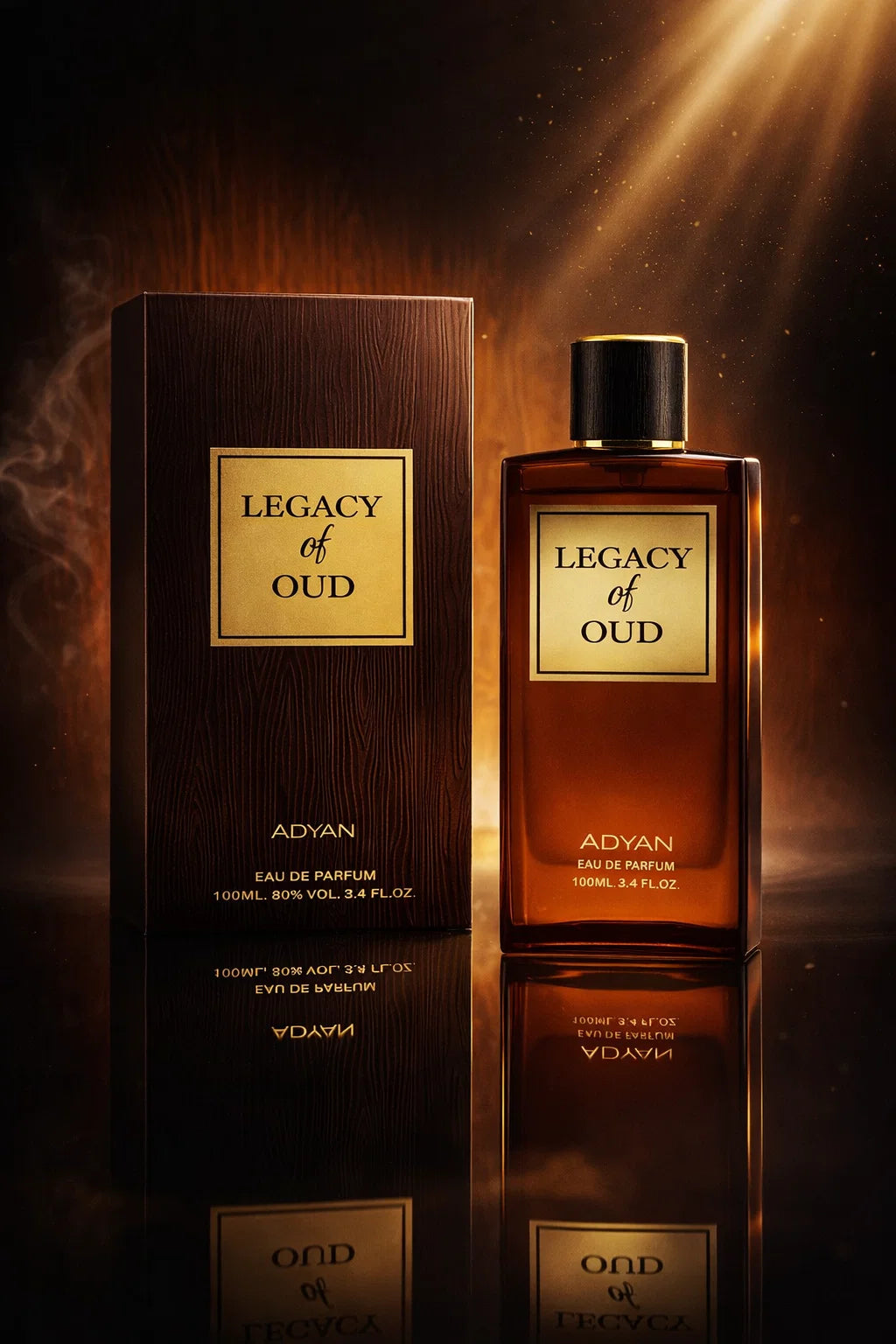 Arabian Oud scent Legacy of Oud by Adyan perfume presentation