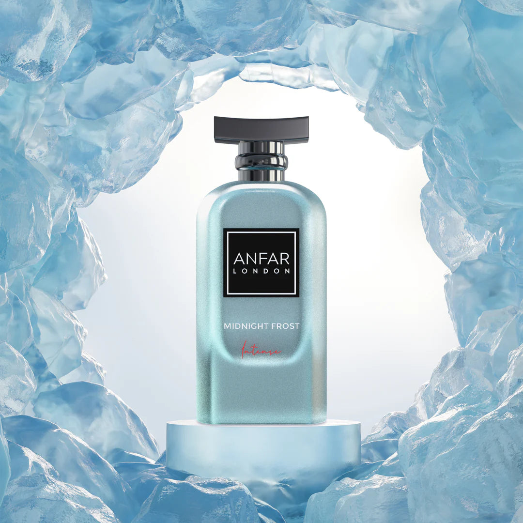 Midnight Frost Intense by Anfar London – 100ml Unisex Extrait de Parfum in premium packaging
