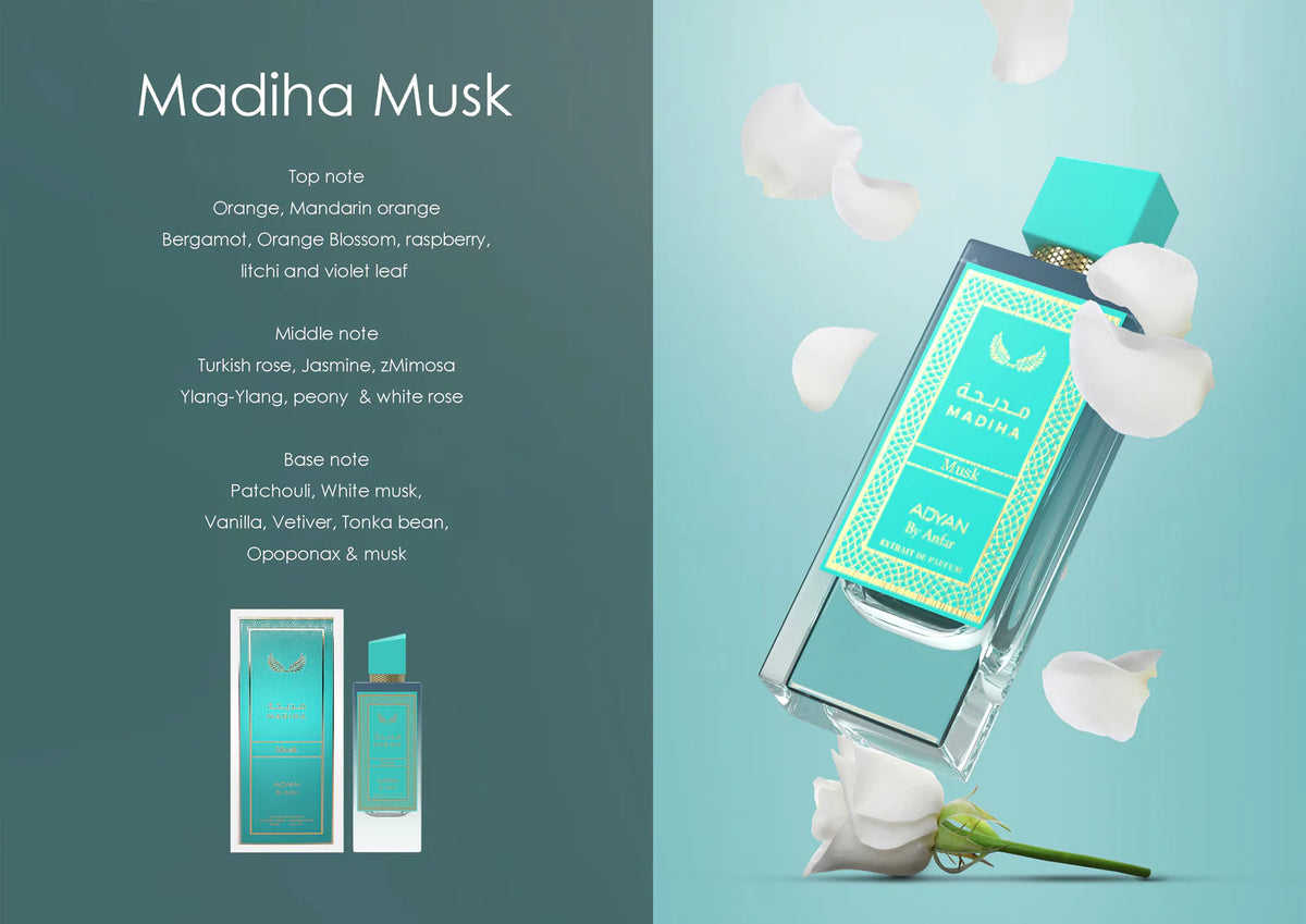 Madiha musk by adyan Experience the ultimate luxury scent (like Coco Mademoiselle) with all-day longevity. Affordable elegance at oudh shop