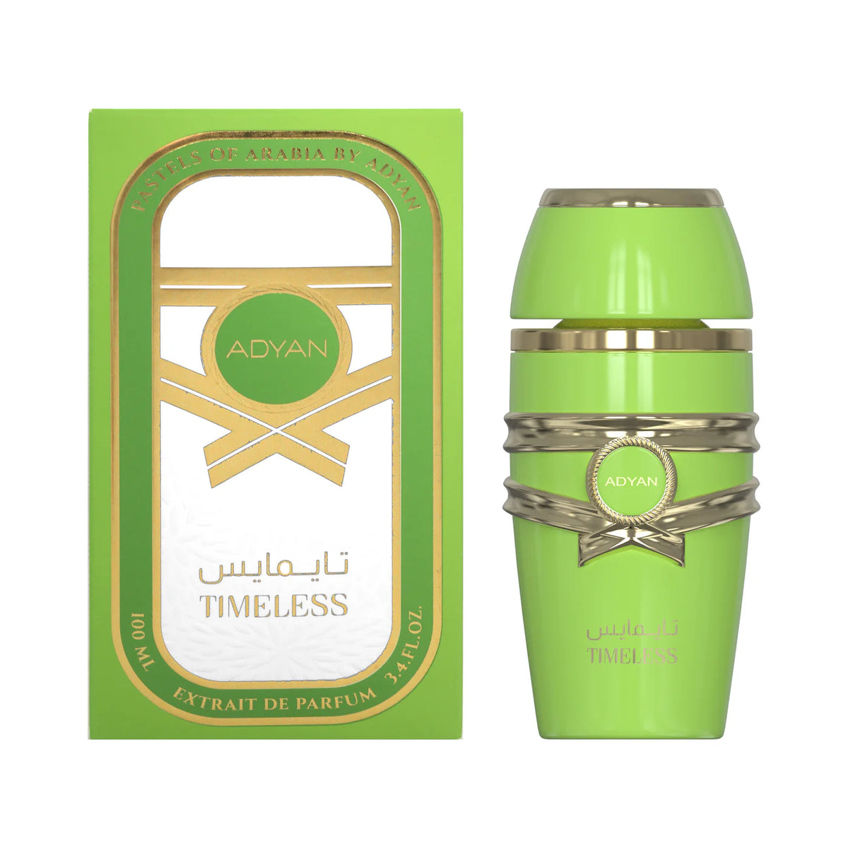 Adyan Timeless 100ml Extrait De Parfum perfume bottle, showcasing its elegant and modern design.