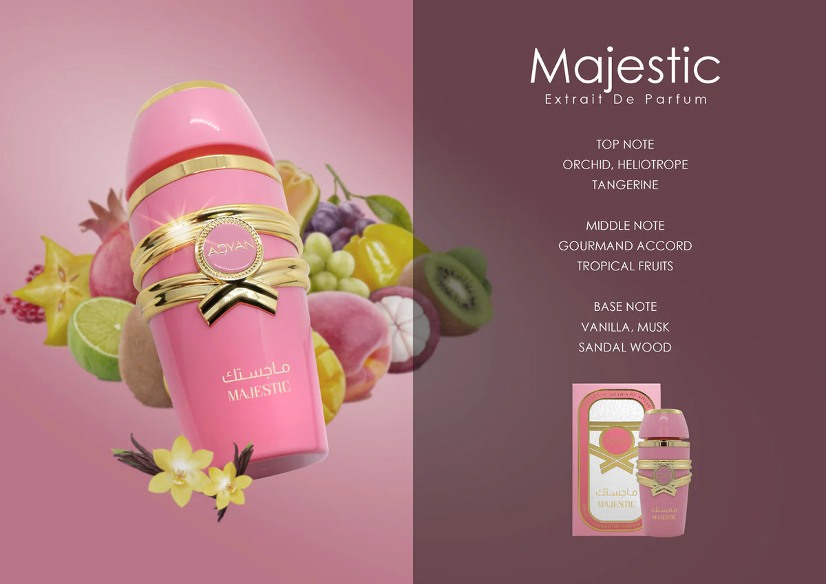 sweet vanilla musk perfume majestic by adyan notes description