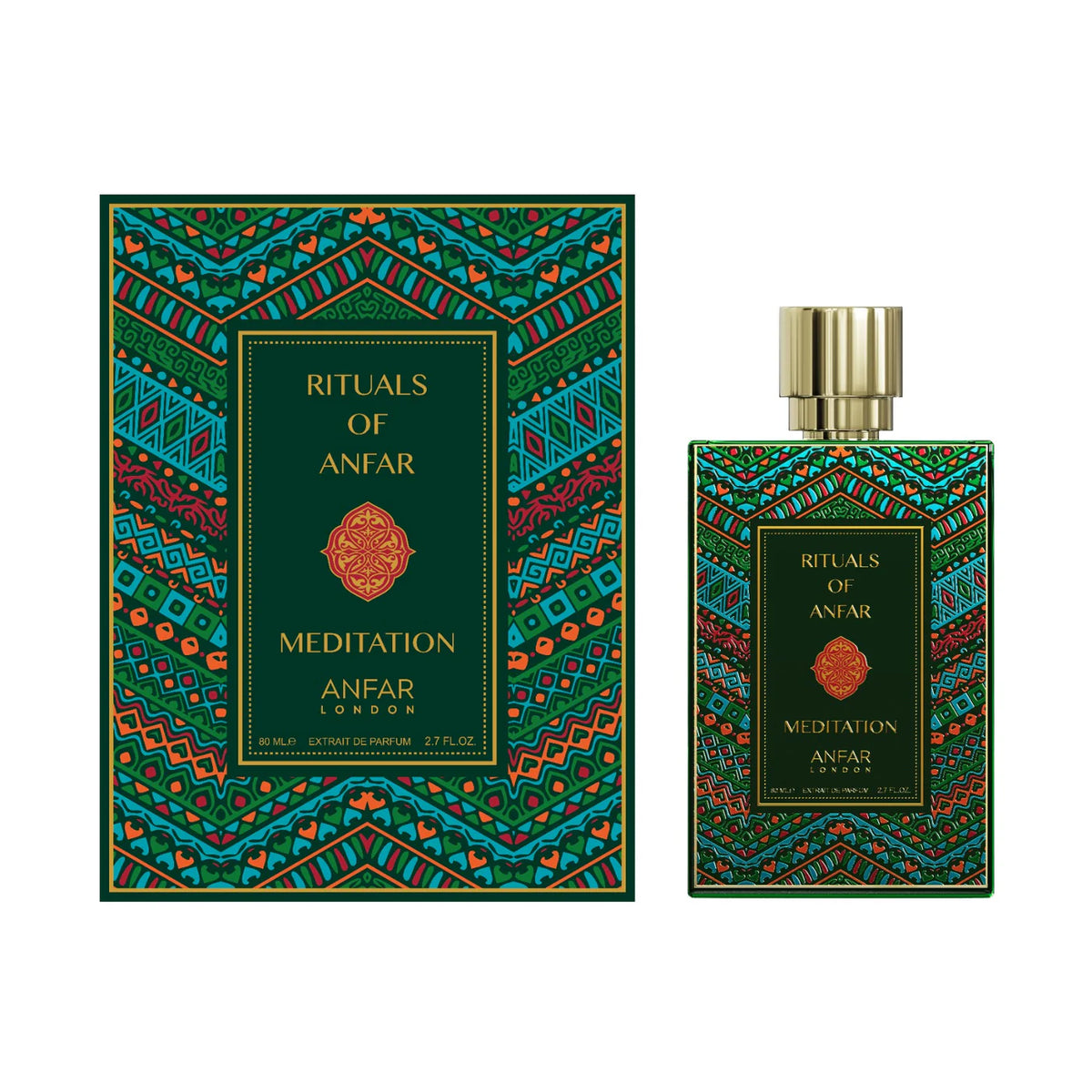 A luxurious bottle of Rituals of Meditation Divine by Anfar, an 80ml extrait de parfum from Oudh Shop.