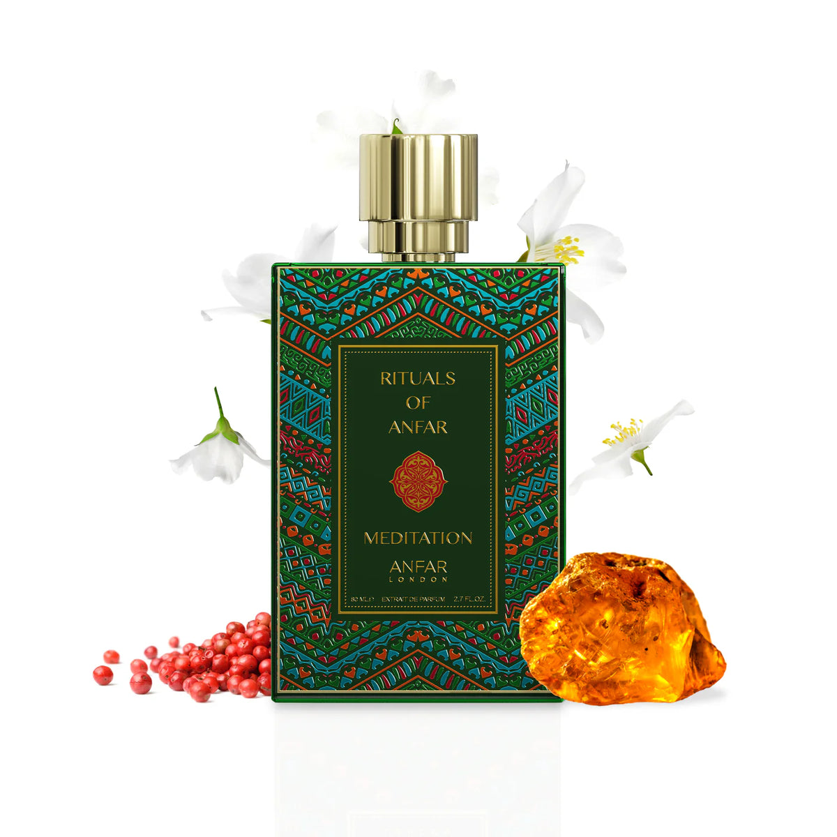 A luxurious bottle of Rituals of Meditation Divine by Anfar, an 80ml extrait de parfum from Oudh Shop.