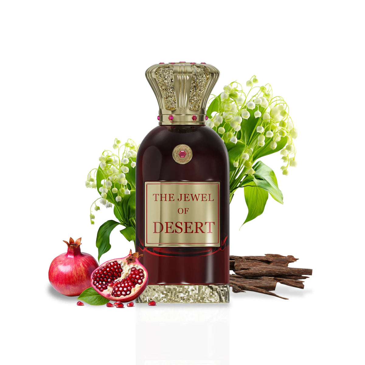Luxury Arabian Vanilla Oud Perfume The Jewel of Desert by Anfar – 100ML unisex extrait de parfum bottle with fruity and woody notes