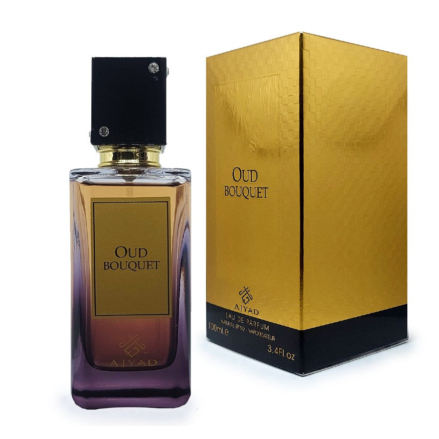 Ajyad oud bouquet Fresh Sweet Oud Perfume 100ml bottle oudh shop packaging