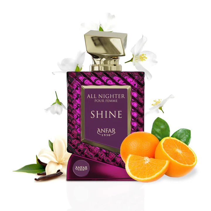 sweet vanilla perfume All nighter shire by anfar 1950 bottle