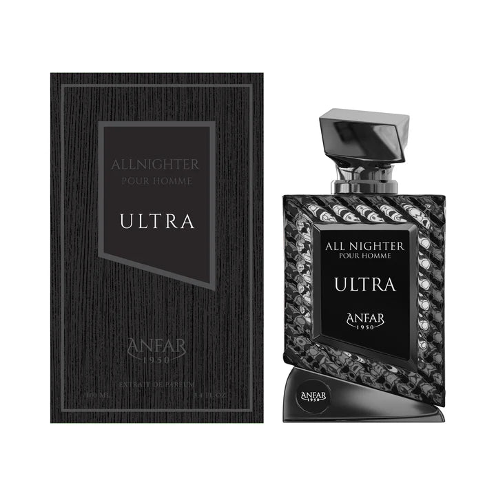 Creed Aventus alternsative all noghter ultra pour homme by anfar parfum bottle and box