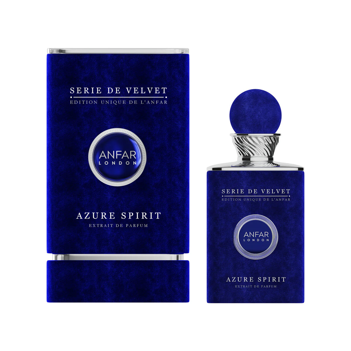 Azure Spirit by Anfar London – 100ml Série de Velvet Mint, Citrus & Woody Perfume Bottle
