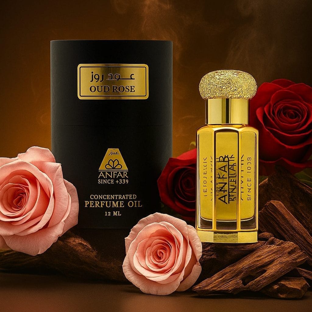 Oud Rose Perfume Oil 12ml by Anfar – Top Rose Oud Unisex Perfume