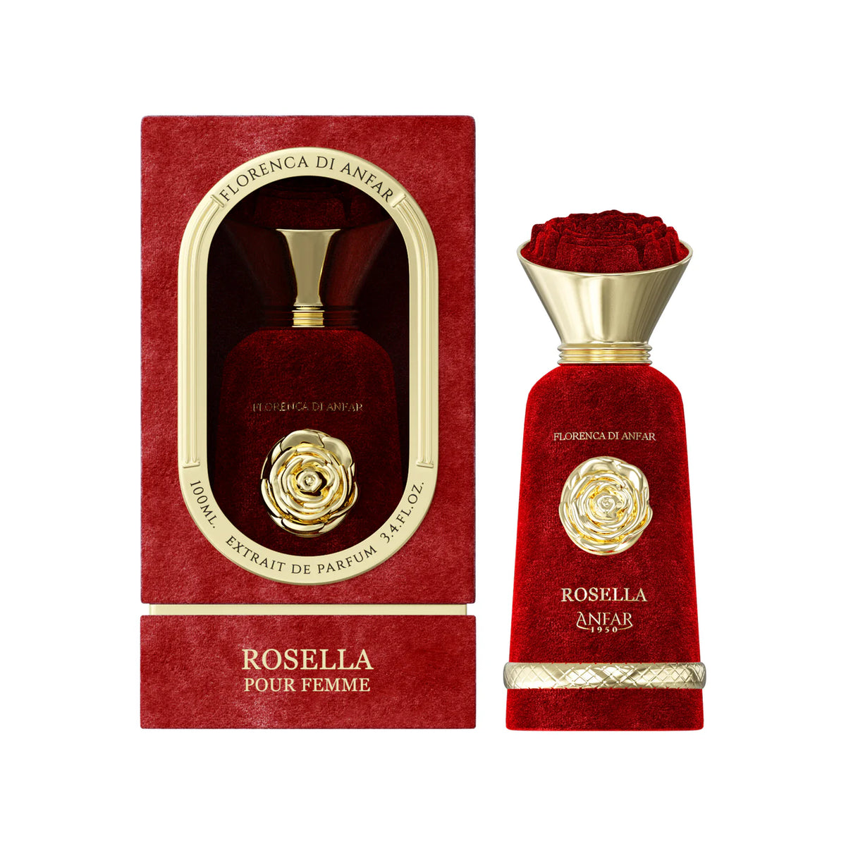 Rosella by Anfar 1950 – Florence de Anfar Series Luxury Floral Amber Perfume Bottle