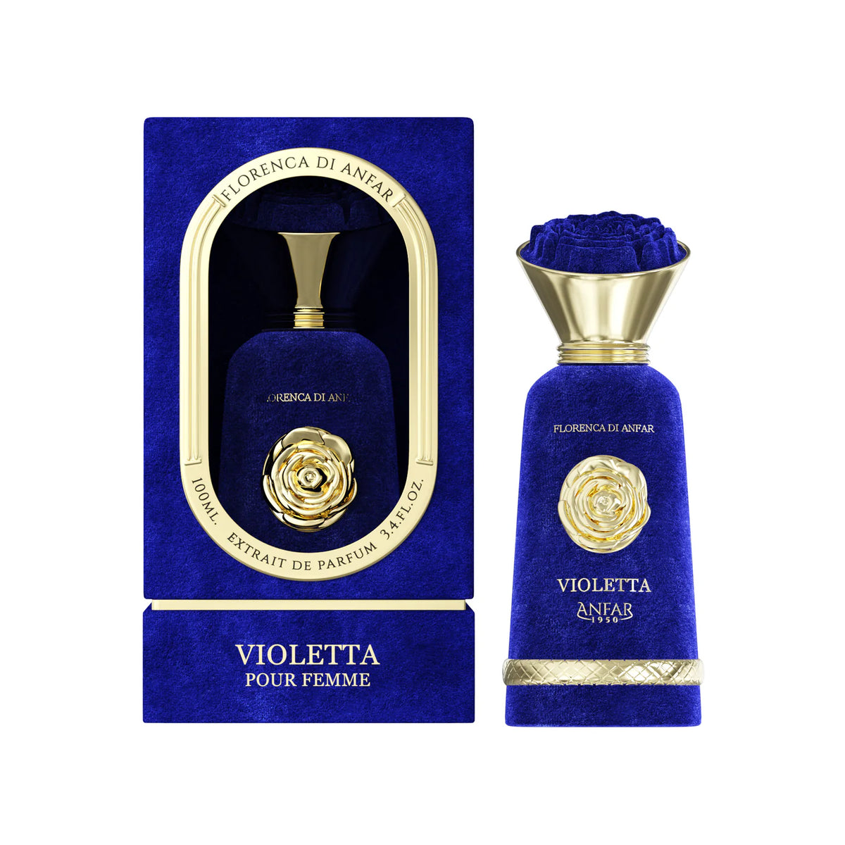 Violetta by Anfar 1950 – Florence de Anfar Series Floral Citrus Perfume Bottle
