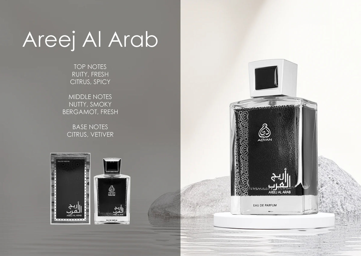 Arabian Perfume Areej Al Arab by Adyan 100ml edp bottle notes