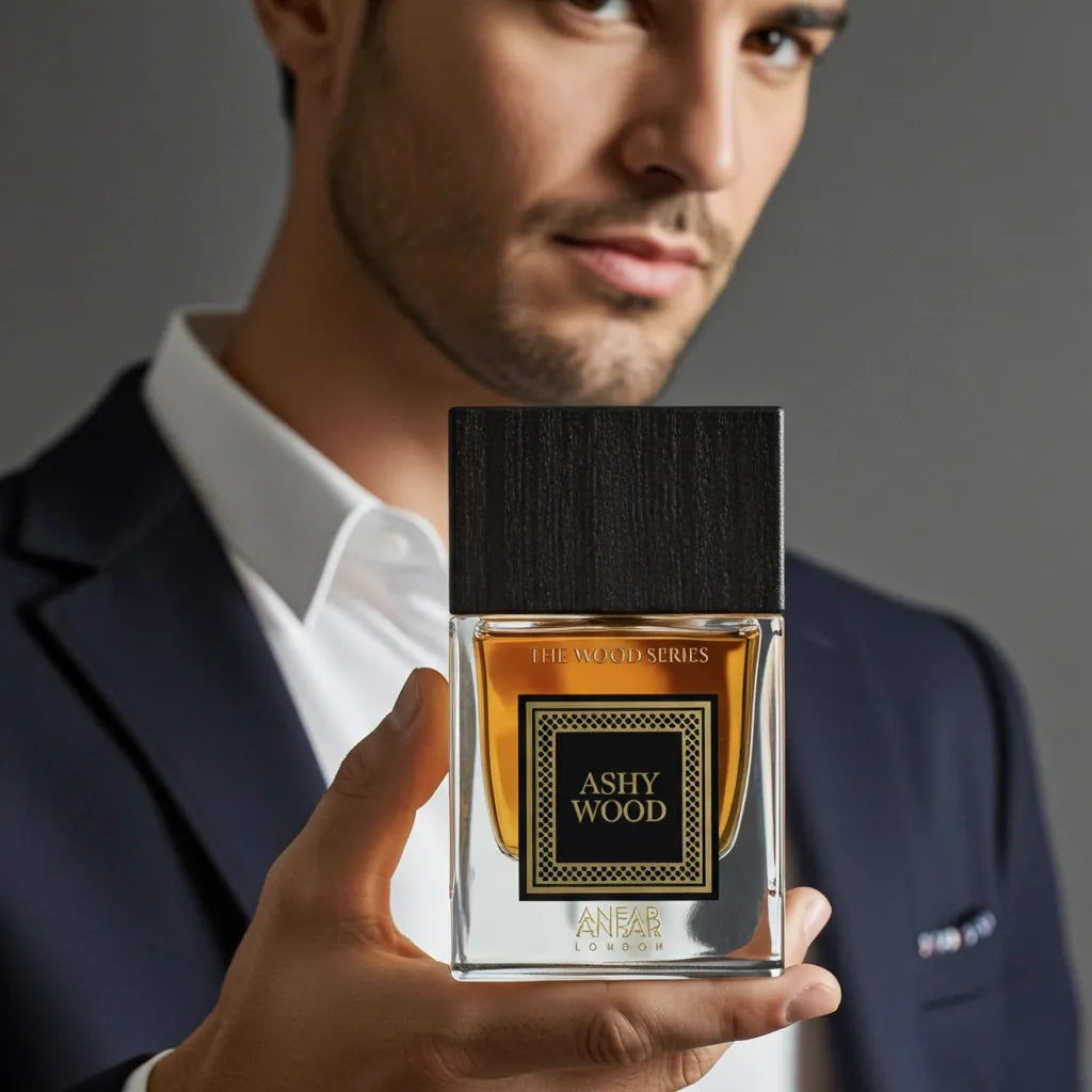 Ashy Wood by Anfar London 100ml Extrait de Parfum bottle – unisex . This is Oudh Shop's one of the best selling luxury oud perfumes at affordable price.