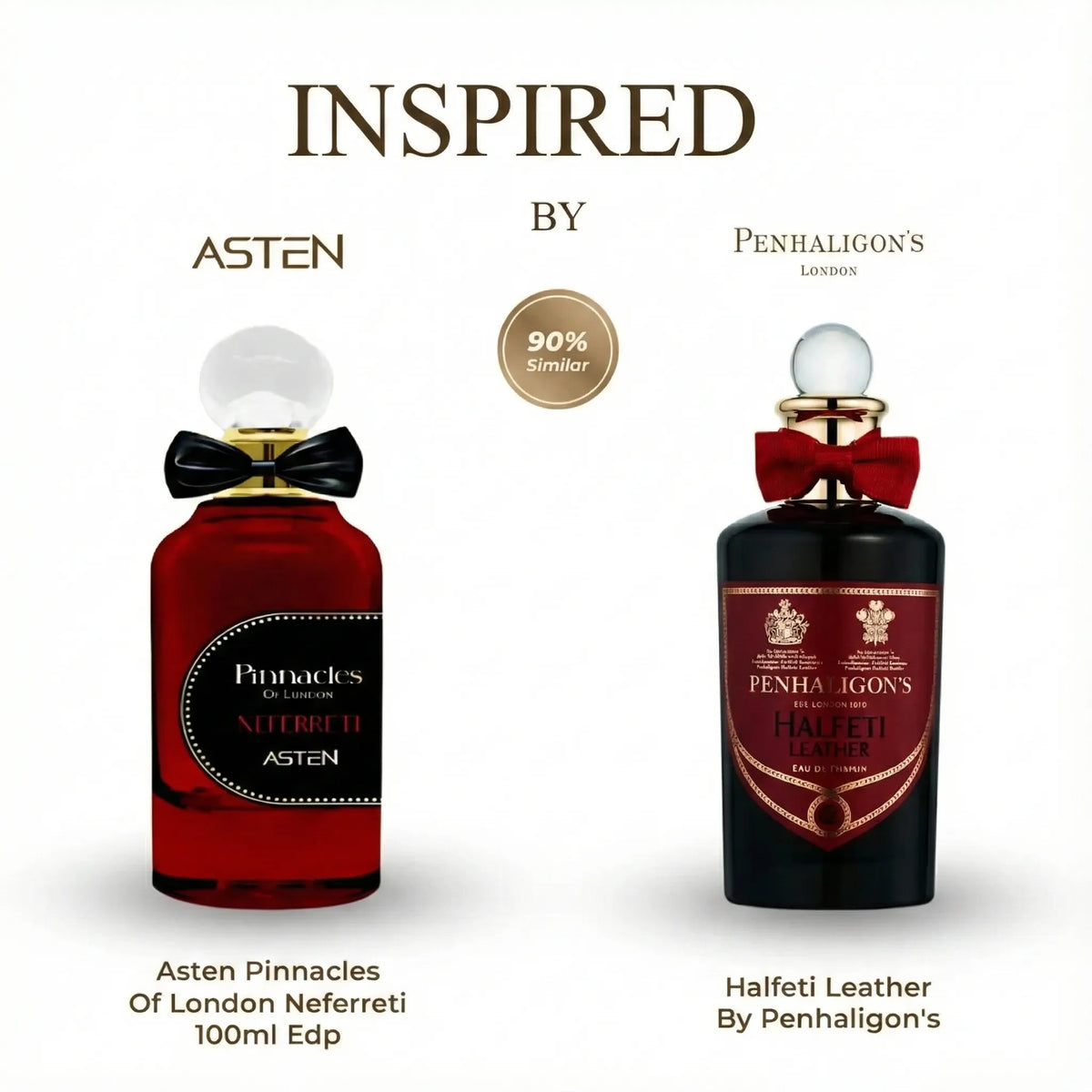 Pinnacles Of London Neferreti by Asten 100ml Eau de Parfum is a stunning designer inspired perfume that echoes the dark, mysterious allure of Penhaligon's Halfeti Leather.