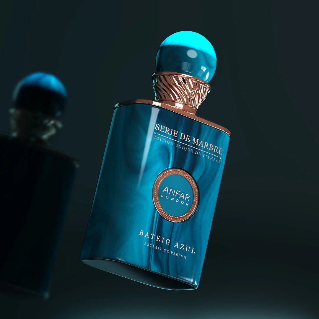 Bateig Azul by Anfar London – 100ml Unisex Citrus & Herbal Extrait de Parfum Bottle