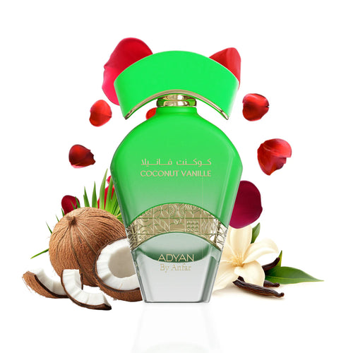 Coconut Vanille Perfume by Adyan – 100ml Tropical Vanilla Fragrance Bottle