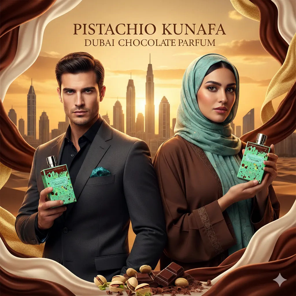 Viral perfume Pistachio Kunafa 80ml Perfume by Anfar – Dubai fragrance with chocolate, pistachio, and Middle Eastern dessert notes