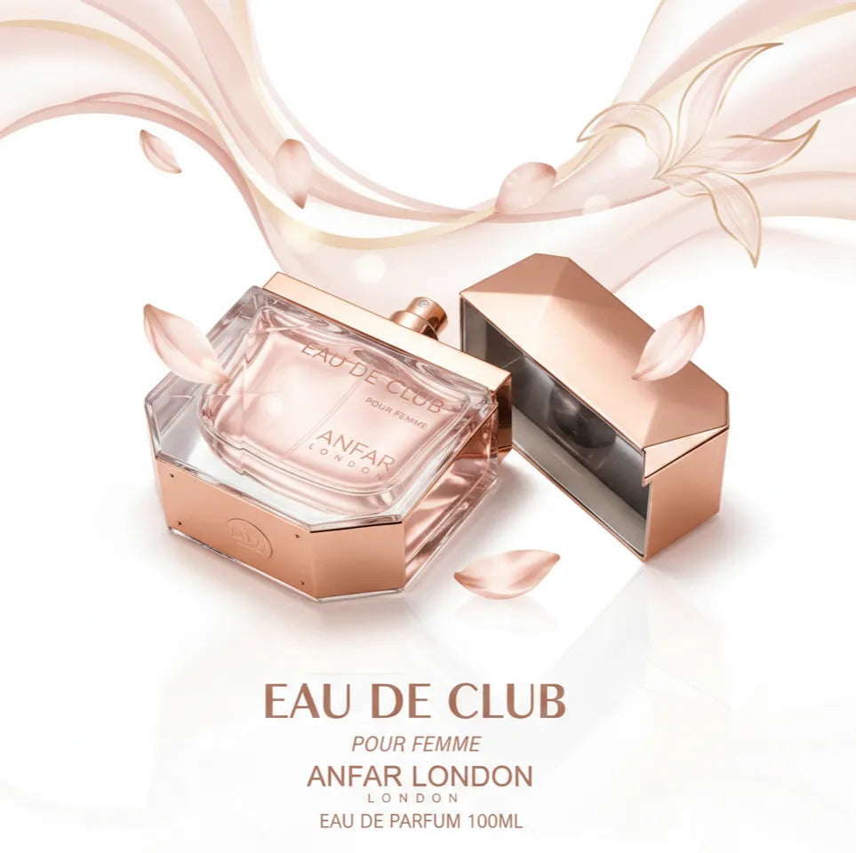 Eau De Club Pour Femme by Anfar London 100ml Eau de Parfum a sophisticated luxury seductive sweet Oud Perfume for women