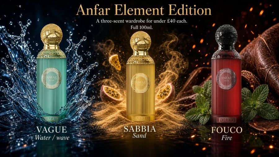 Anfar Element Edition Bundle: Vague, Sabbia and Fuoco - 3x100ml Extrait
