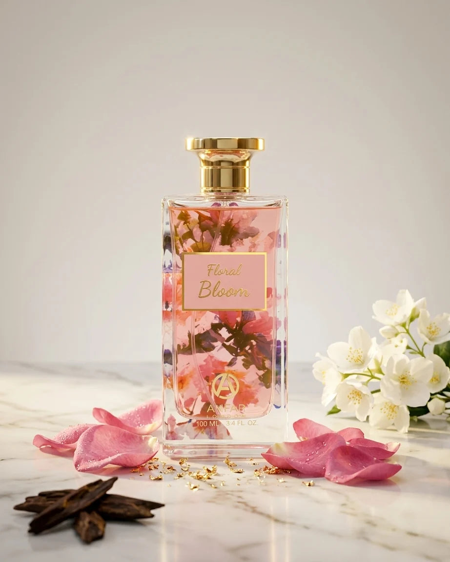 The Ultimate Flloral perfume Floral Bloom by Anfar London bottle presentation
