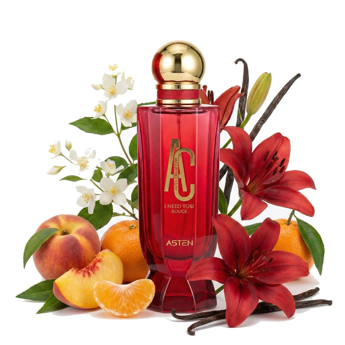 I Need You Rouge by Asten. This captivating 100ml Eau de Parfum is a luxurious designer inspired perfume that embodies the glamorous and confident spirit reminiscent of All I need Choo by Jimmy Choo.