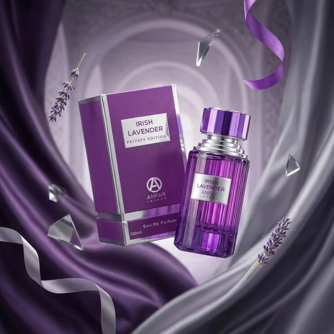 lavender scent by Anfar London Irish Lavender presentation