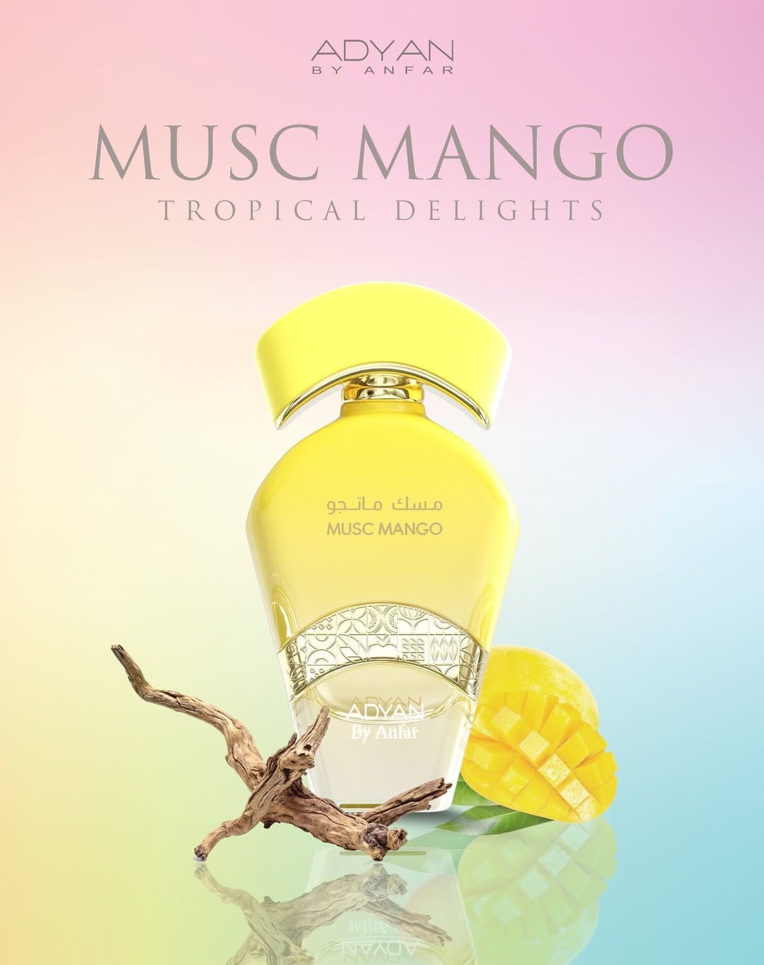 musky fragrance Musc Mango Perfume by Adyan – 100ml Extrait from Tropical Delights Series