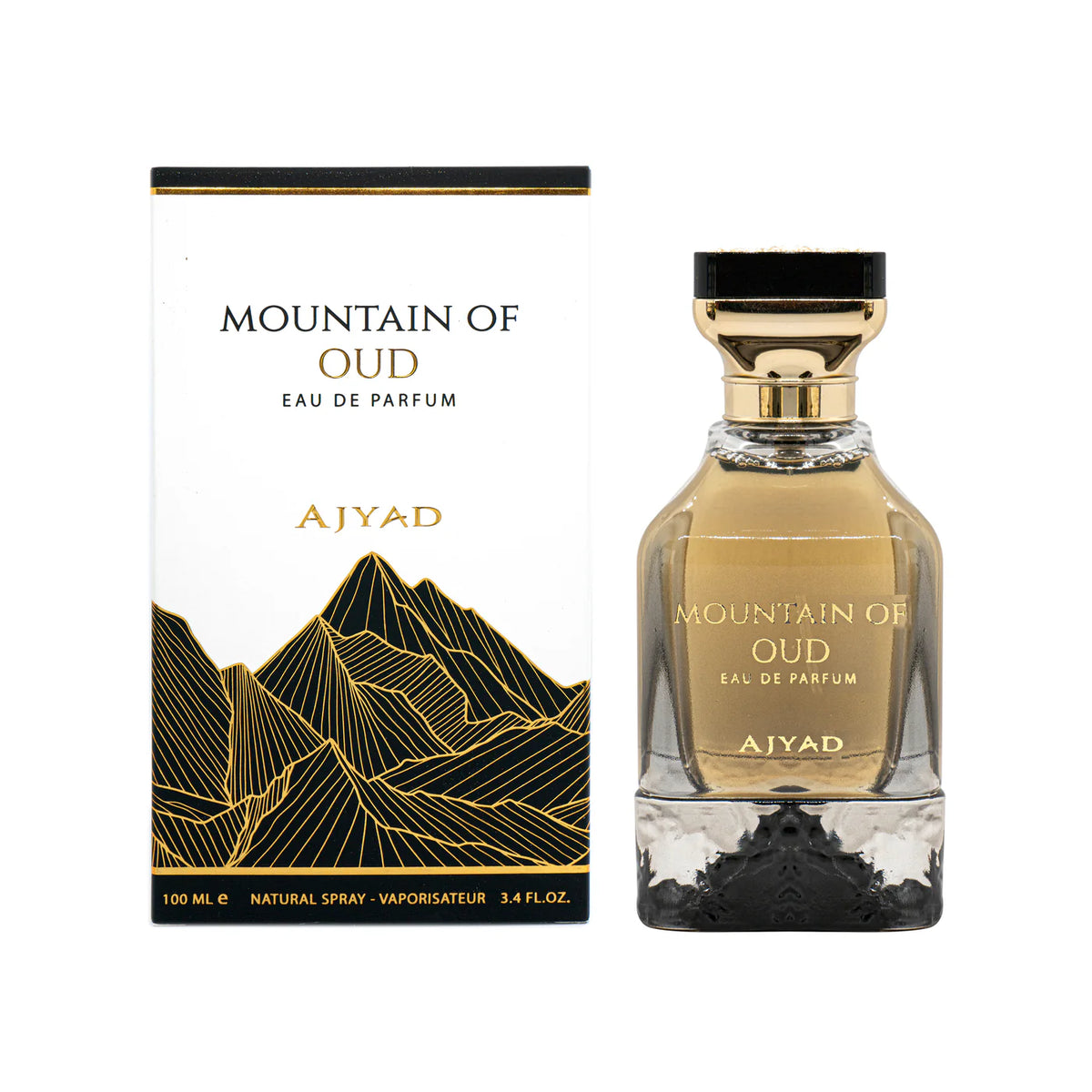 Mountain of Oud by Ajyad – Sweet Arabian Oud Perfume 100ml EDP with luxury packaging