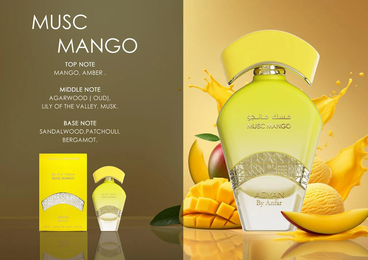 musky fragrance Musc Mango Perfume by Adyan – 100ml Extrait from Tropical Delights Series