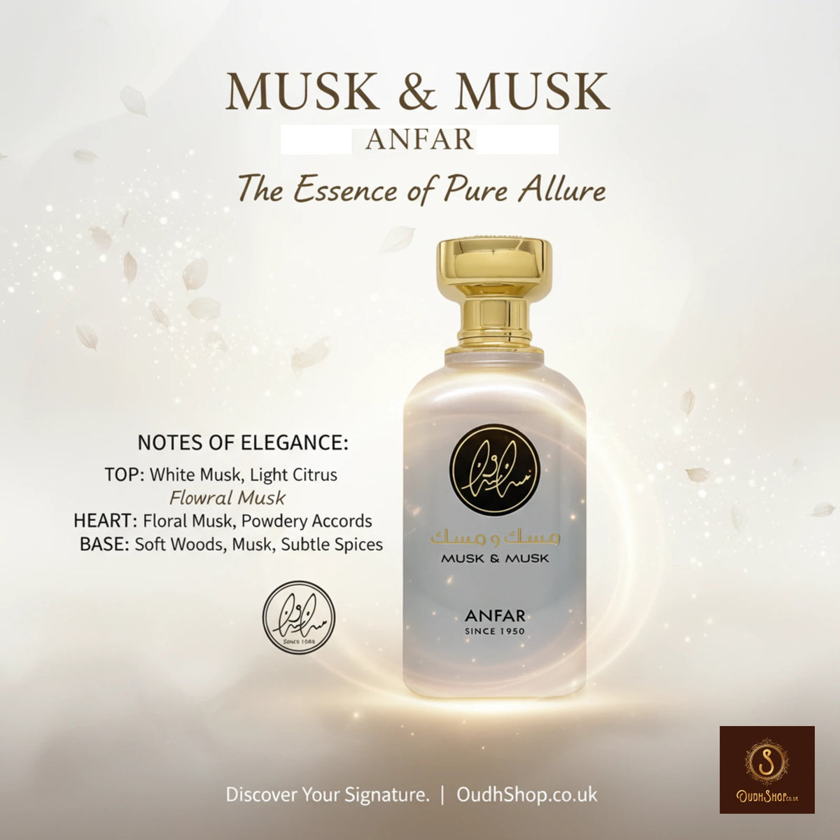 Musk perfume Musk & Musk by Anfar bottle by oudh shop