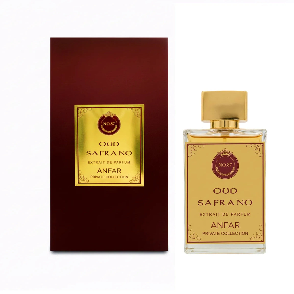 Oud Safrano by Anfar, a strong sweet and luxurious longlasting oud perfume for men.