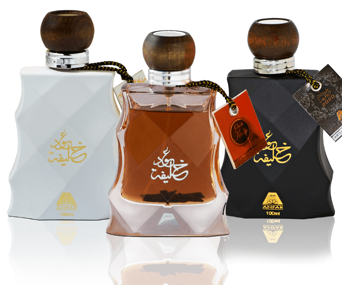 Arabian oud perfumes collection Anfar's Oudh Khalifa complete set