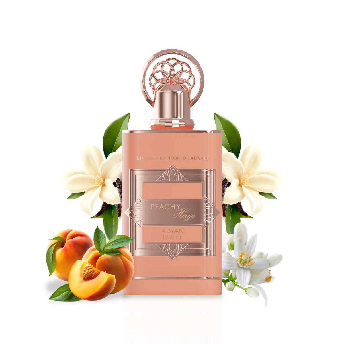 Peachy Haze by Adyan – Fruity Extrait de Parfum Bottle with Travel Size