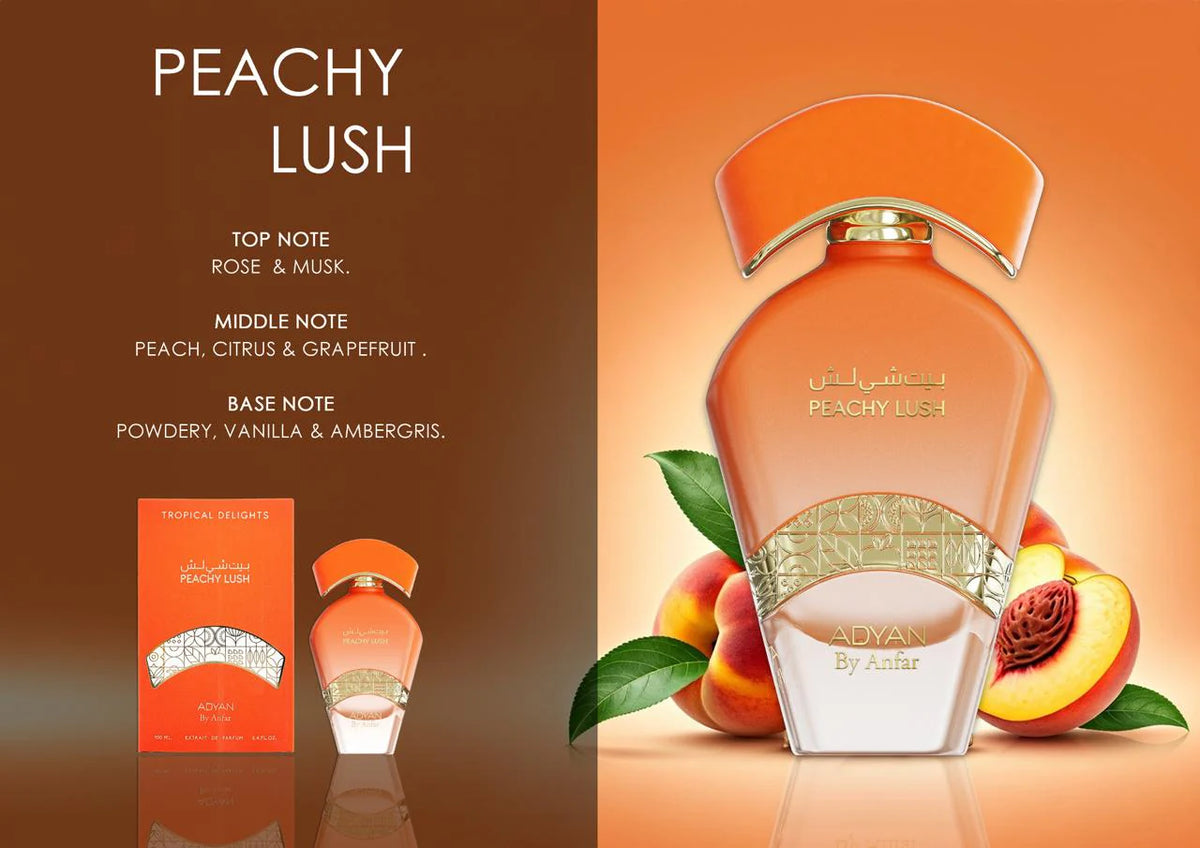 Peachy Lush Perfume by Adyan – 100ml Fruity Extrait for UK Market