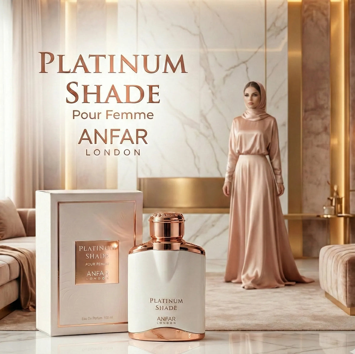 Oud amber sweet perfume platinum shade pour femme 100ml edp by anfar london at oudh shop