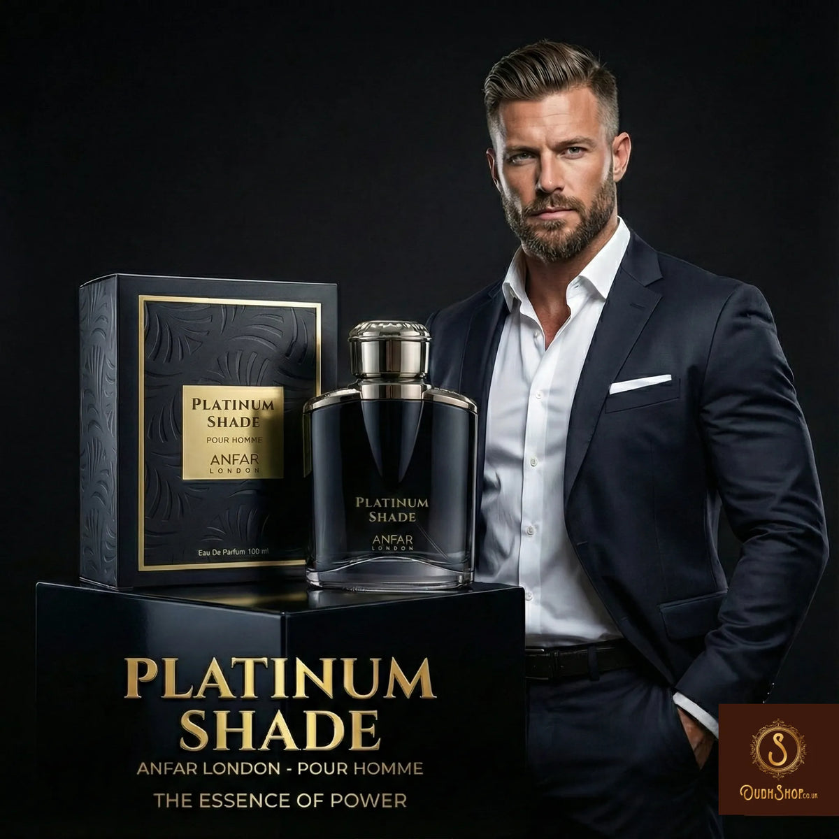 Platinum Shade Pour Homme 100ml Eau de Parfum by Anfar London – Men’s Luxury Fragrance