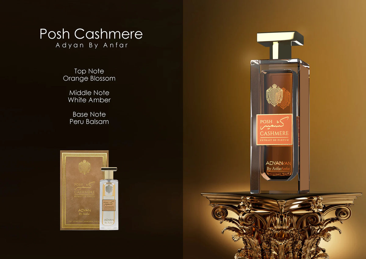 Posh Cashmere by Adyan – 100ml Musky Woody Perfume Bottle