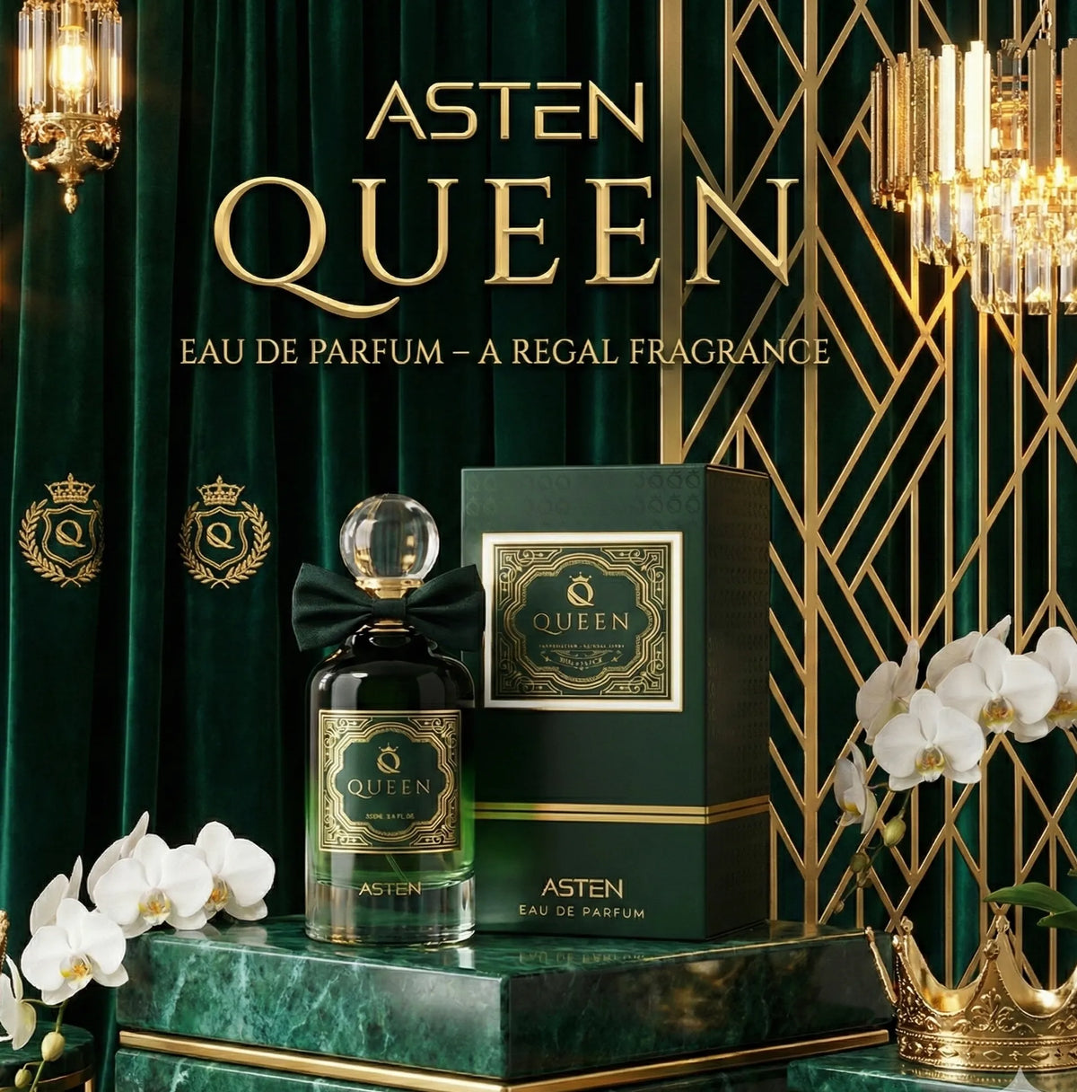 Queen by Asten - luxurious 100ml Eau de Parfum is a stunning designer inspired fragrance for women that captures the opulent spirit of Empressa by Penhaligon's.