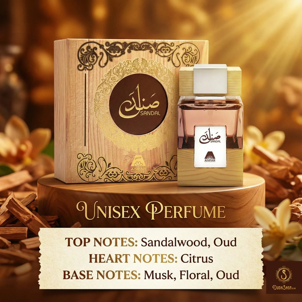 Sandal by Anfar 100ml Eau de Parfum is a masterpiece designed for those seeking the best sandalwood perfume.